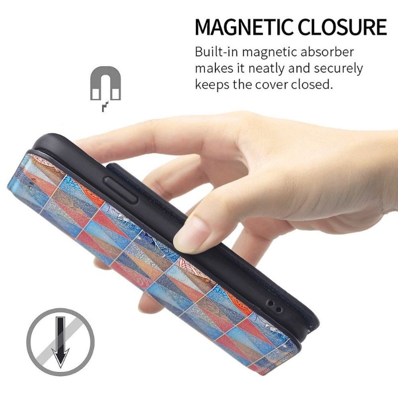 Flip Cover Samsung Galaxy S21 5G Anti-fald Geometrisk Mandala