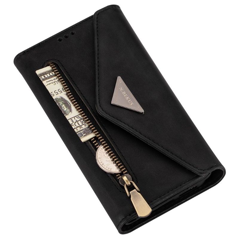 Flip Cover Samsung Galaxy S21 5G Hemming Punge Etui Lædereffekt N.bekus