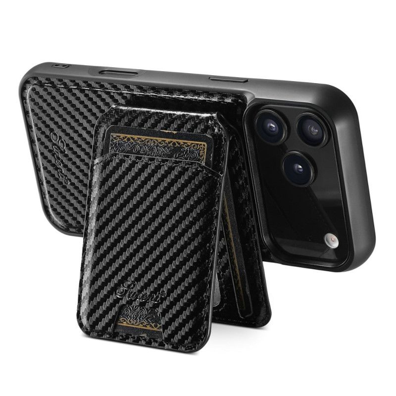 Cover iPhone 17 Pro Aftagelig Magsafe-kortholder I Kulfiber