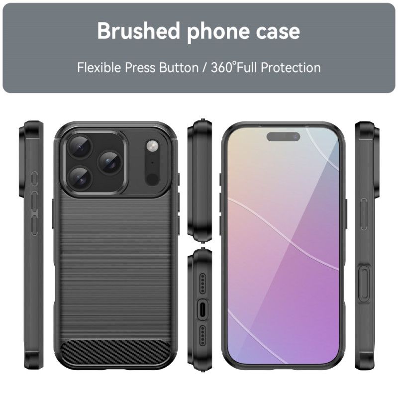 Cover iPhone 17 Pro Børstet Kulfiber