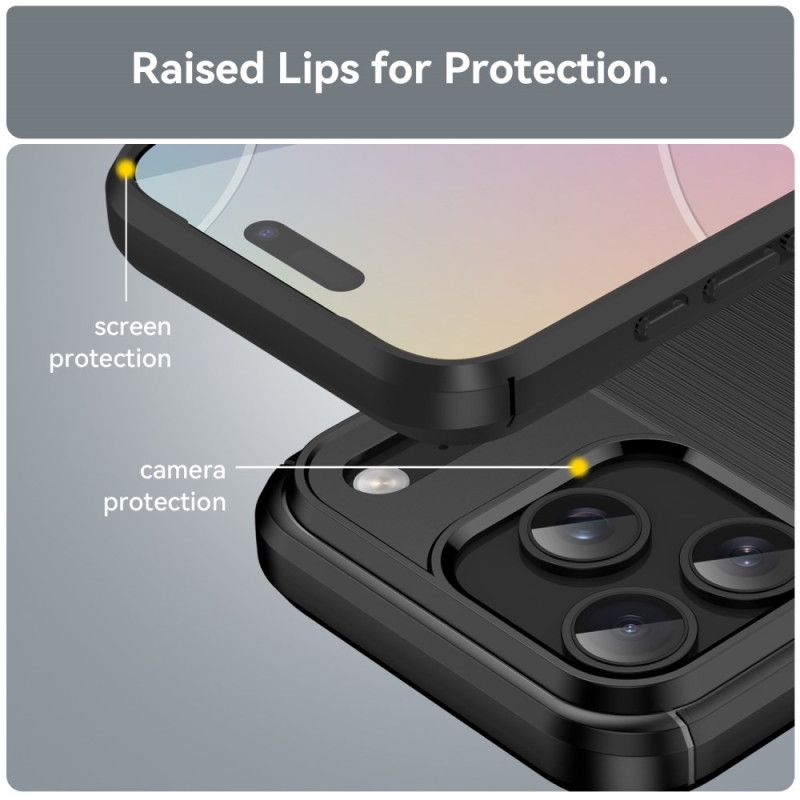Cover iPhone 17 Pro Børstet Kulfiber