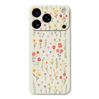 Cover iPhone 17 Pro Flydende Silikone-blomster
