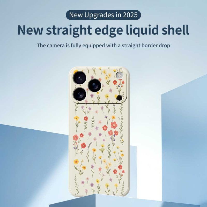 Cover iPhone 17 Pro Flydende Silikone-blomster