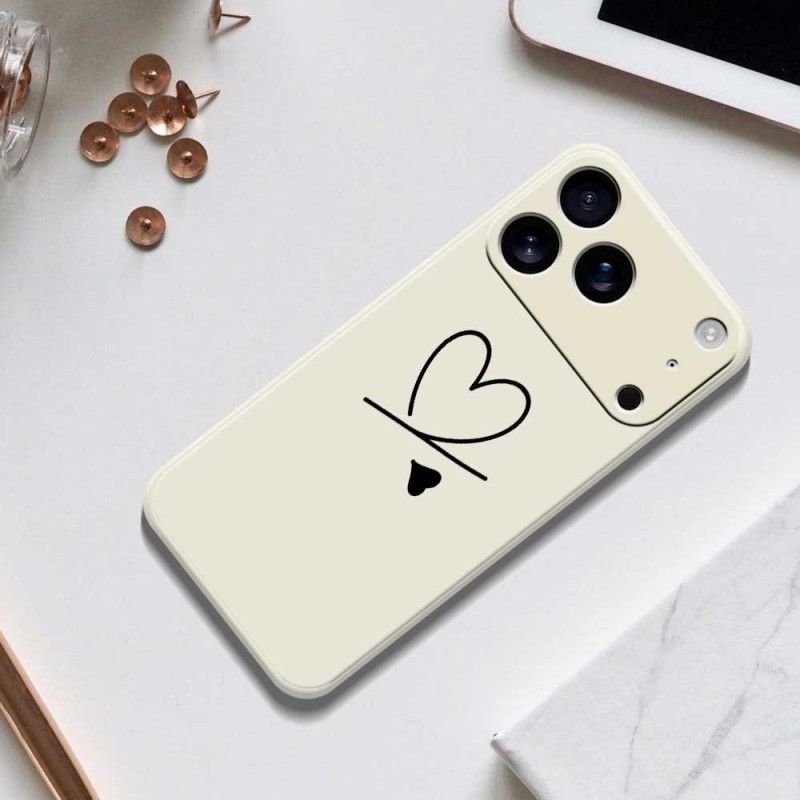 Cover iPhone 17 Pro Flydende Silikone-hjerte