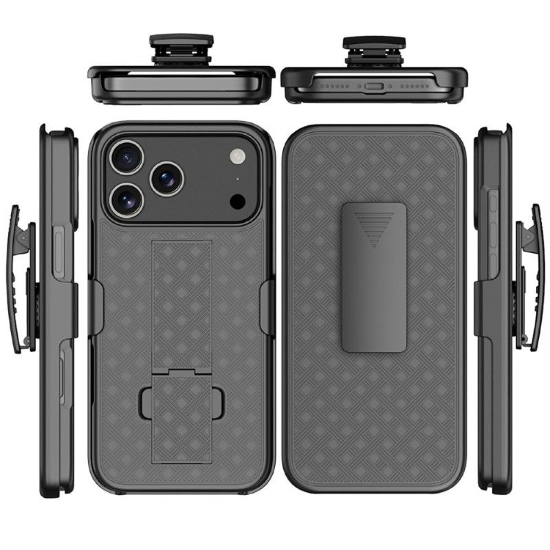 Cover iPhone 17 Pro Glidebeskytter Med Stativ Og Klips