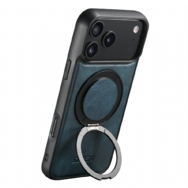 Cover iPhone 17 Pro Magsafe-kompatibel Vokset Lædereffekt Med Roterende Montering