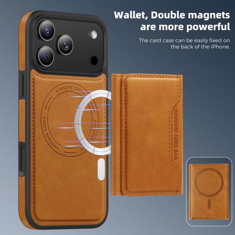 Cover iPhone 17 Pro Magsafe Premium Med Aftageligt Kort Holder