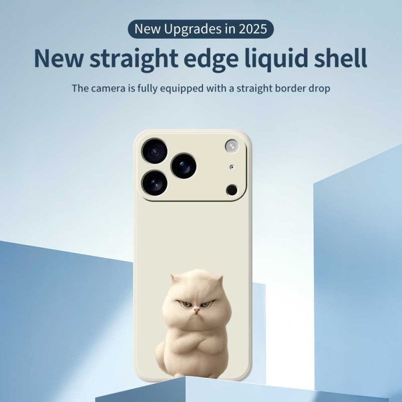 Cover iPhone 17 Pro Telefon Etui Flydende Silikone Med Vred Kat