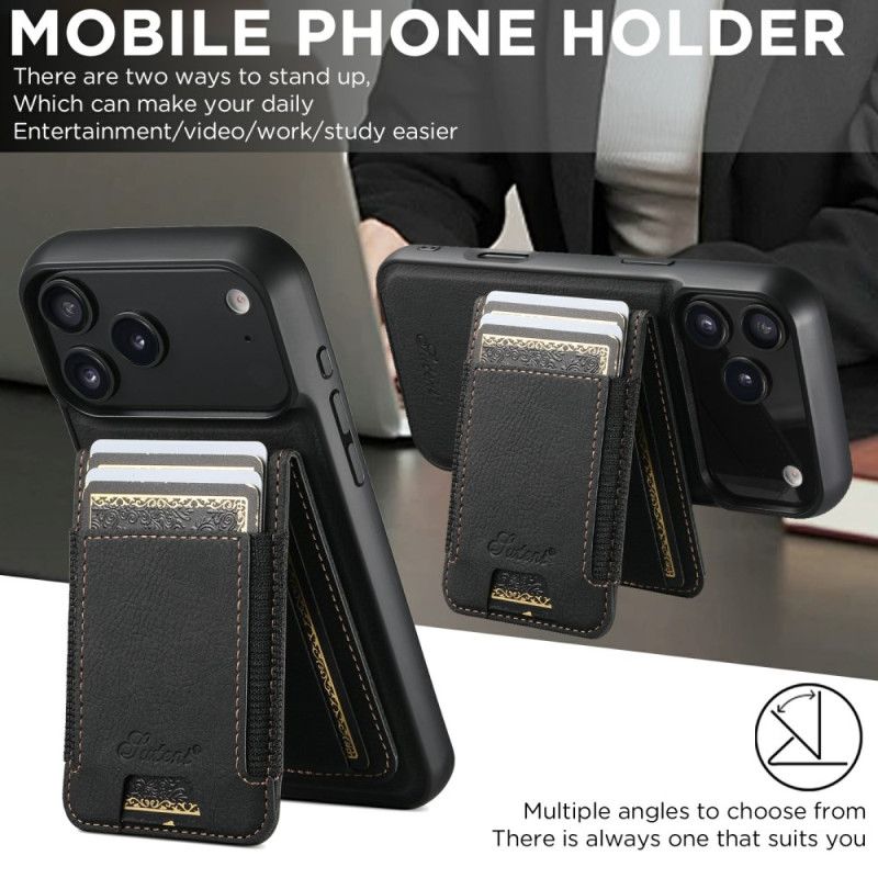 Cover iPhone 17 Pro Telefon Etui Magsafe 2-i-1 Aftagelig Kortholder