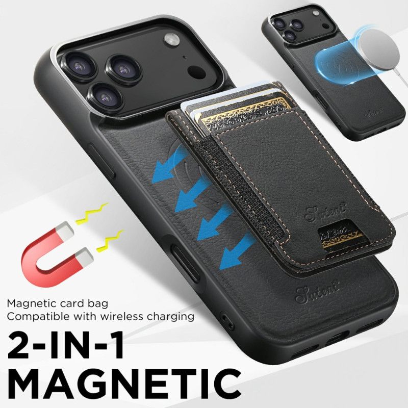 Cover iPhone 17 Pro Telefon Etui Magsafe 2-i-1 Aftagelig Kortholder