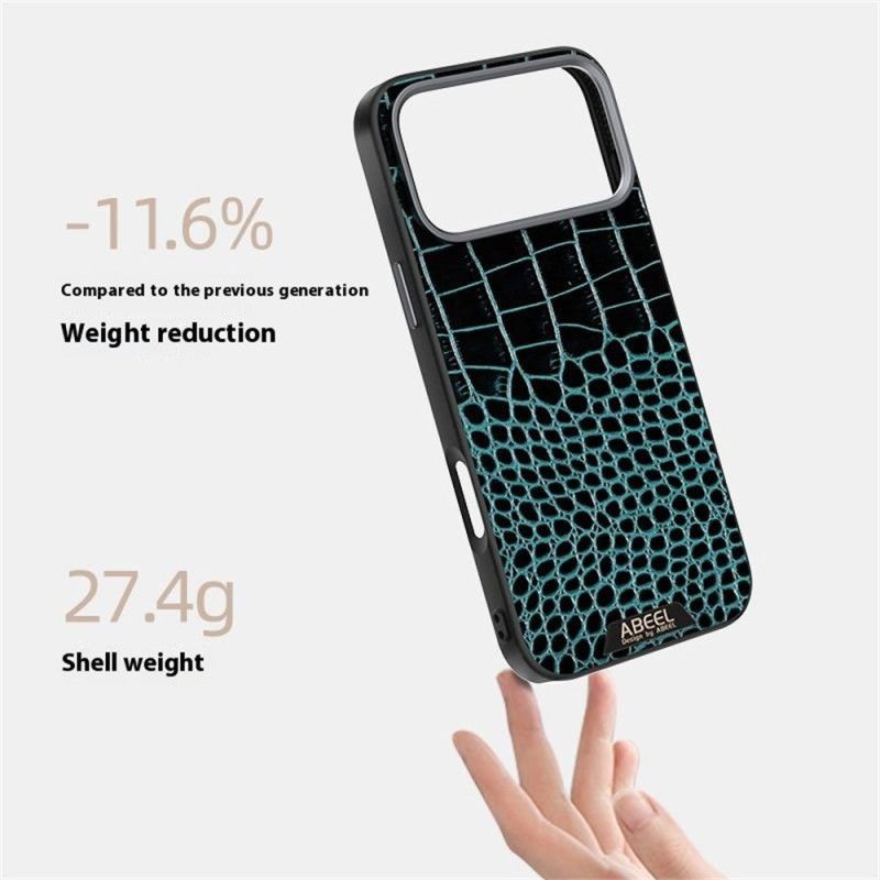 Cover iPhone 17 Pro Telefon Etui Magsafe-kompatibel Krokodilleeffekt Abeel