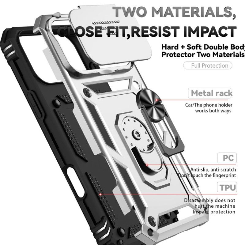 Cover iPhone 17 Pro Telefon Etui Robust Med Linsebeskytter Og Stativ