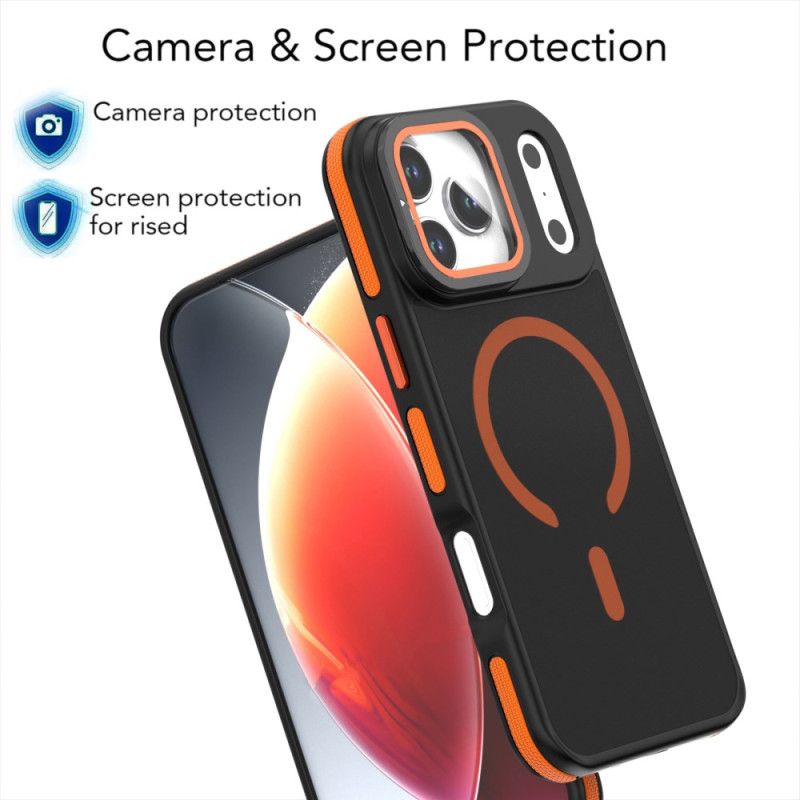Cover Til iPhone 17 Pro Hybrid Magsafe Med Linsebeskytter Og Integreret Montering