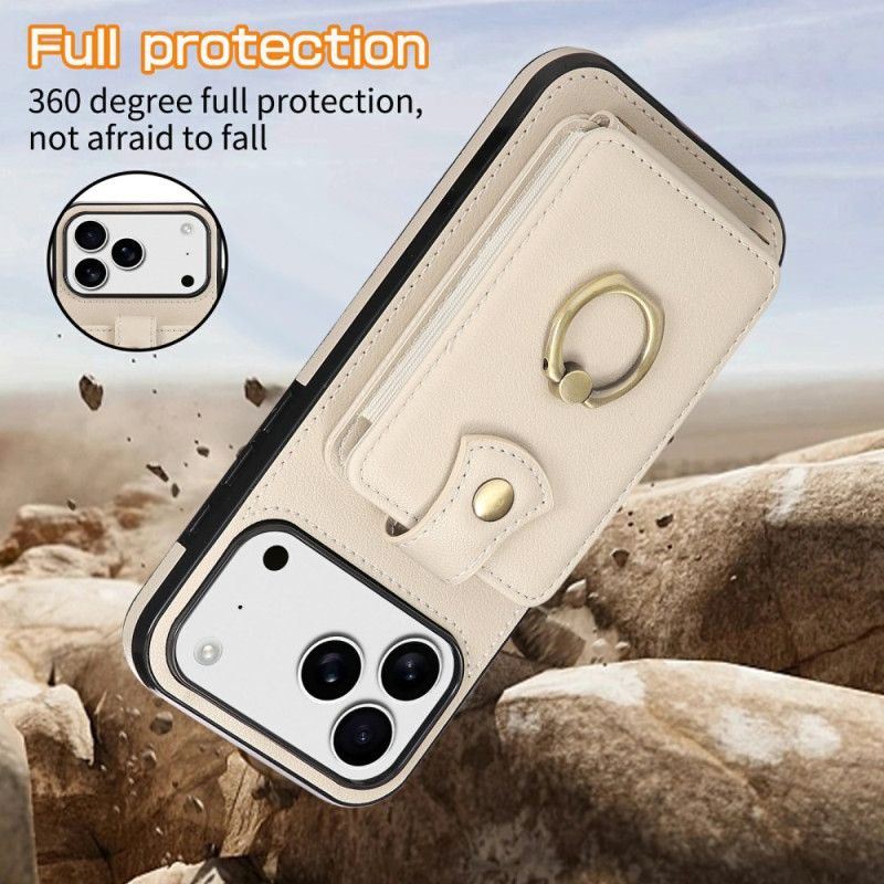 Cover Til iPhone 17 Pro Kortholder Til Flere Kort Og Skulderrem