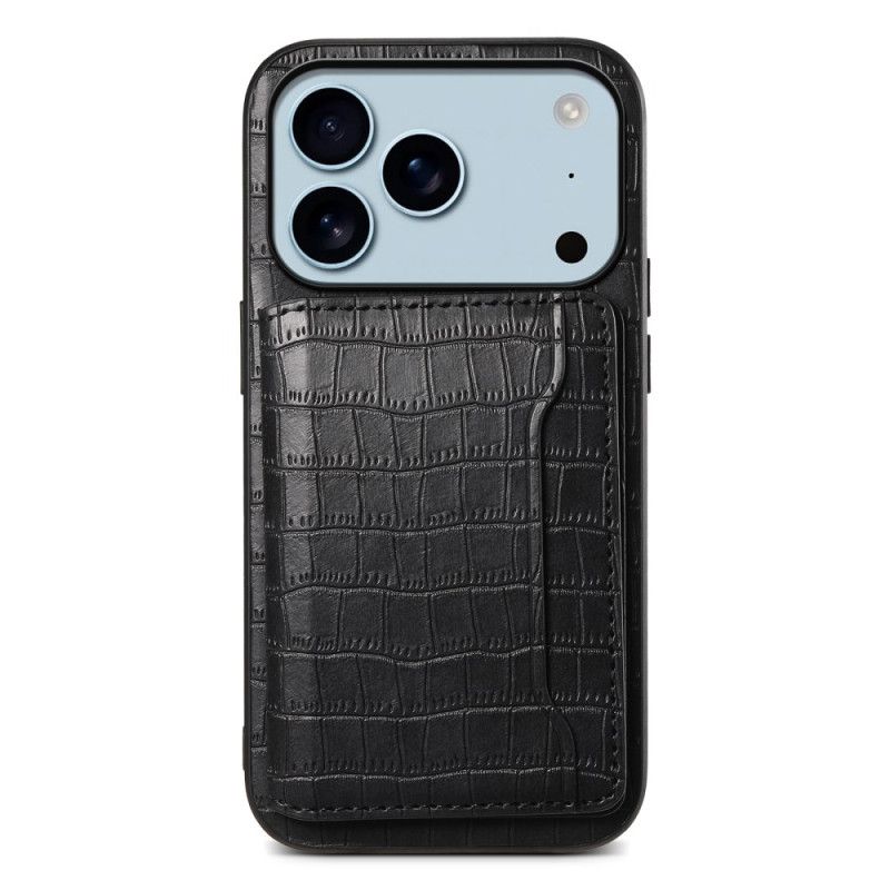 Cover Til iPhone 17 Pro Kortholder Med Krokodilleeffekt