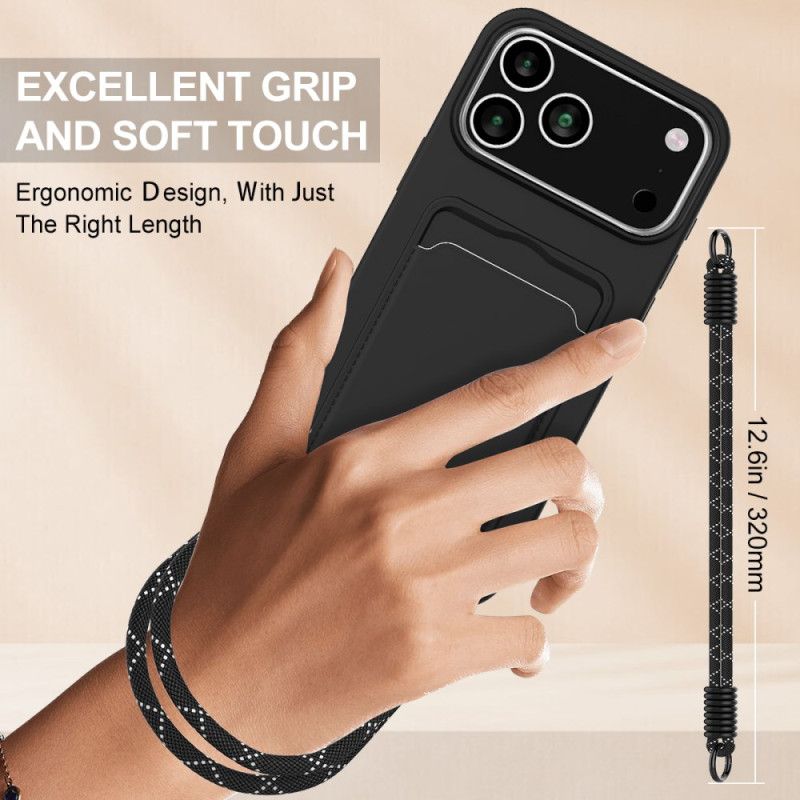 Cover Til iPhone 17 Pro Kortholder Med Snor