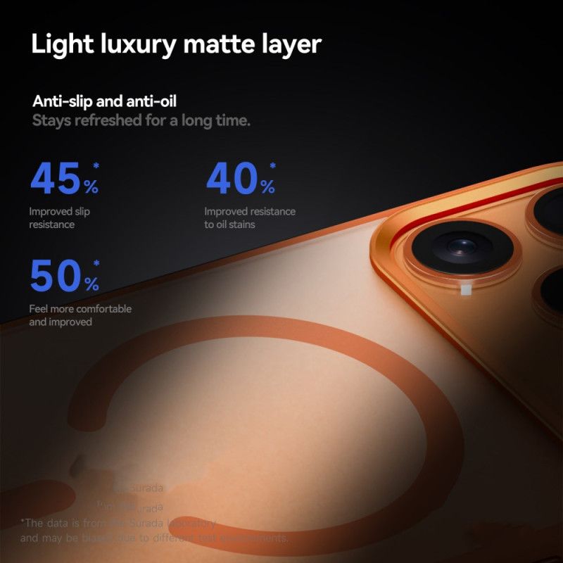 Cover Til iPhone 17 Pro Magsafe-kompatibel Halvtransparent