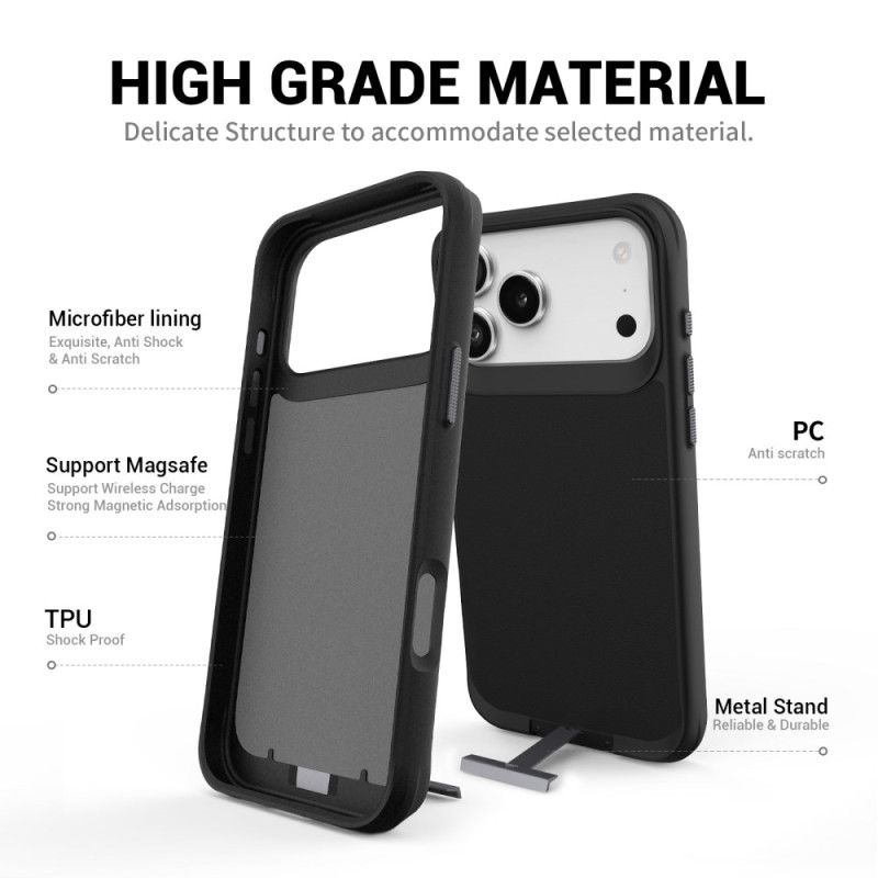 Cover Til iPhone 17 Pro Magsafe Kompatibel Med Indbygget Stativ