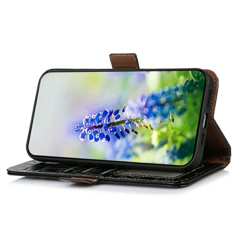 Flip Cover iPhone 17 Pro Krokodilletekstureret Læder