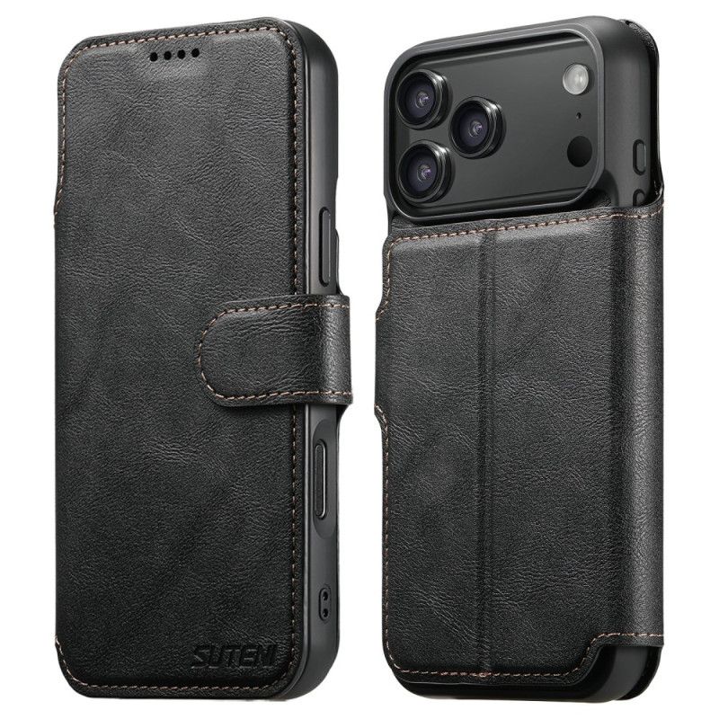 Flip Cover iPhone 17 Pro Magnetisk Med Aftageligt Retro-etui