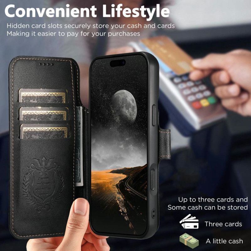 Flip Cover iPhone 17 Pro Magnetisk Med Aftageligt Retro-etui