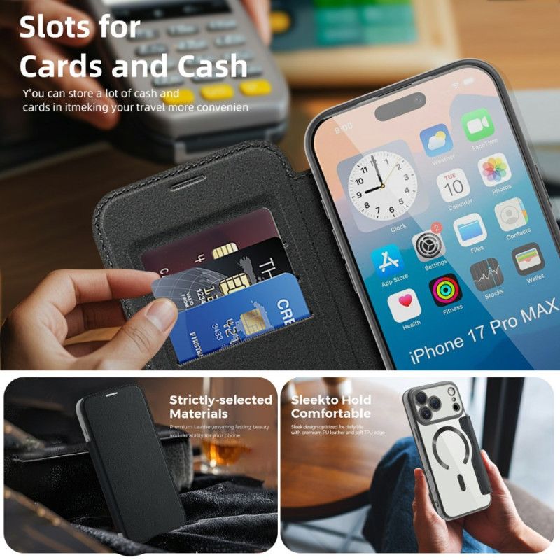 Flip Cover iPhone 17 Pro Magsafe-kompatibel Med Rfid-blokering