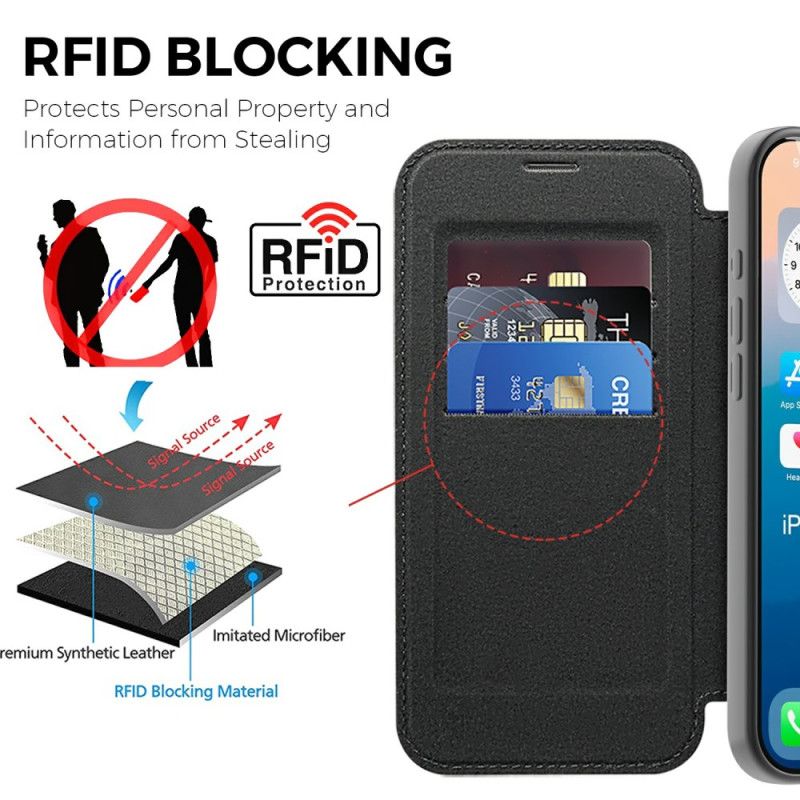 Flip Cover iPhone 17 Pro Magsafe-kompatibel Med Rfid-blokering
