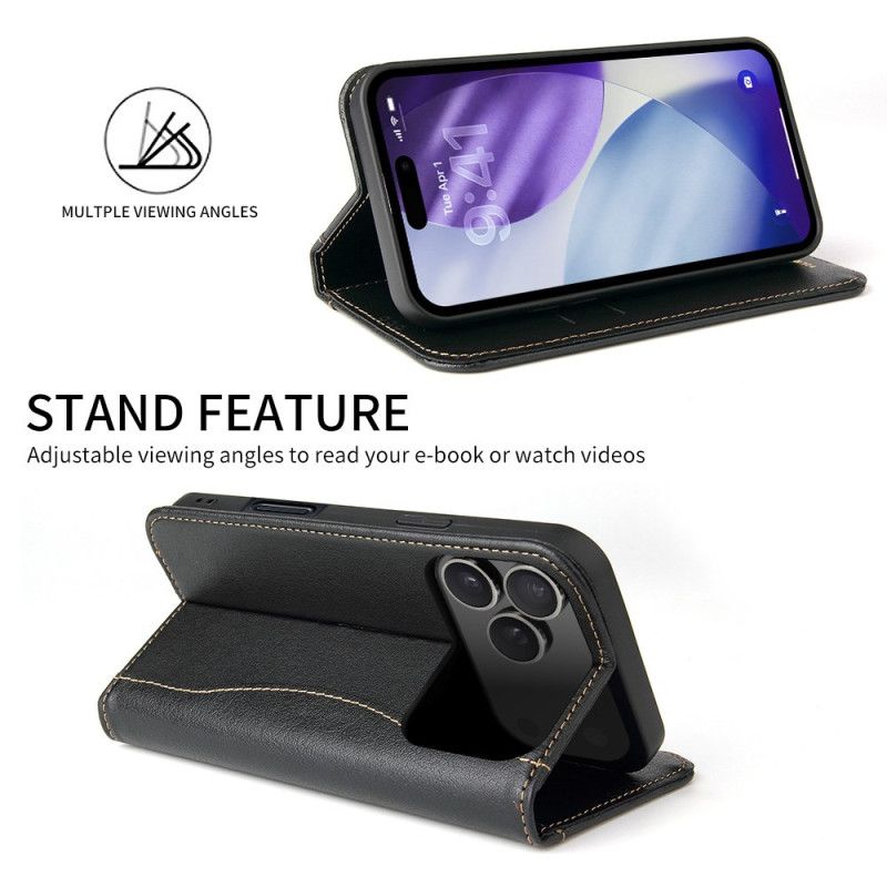 Flip Cover iPhone 17 Pro Premium Læderdesign