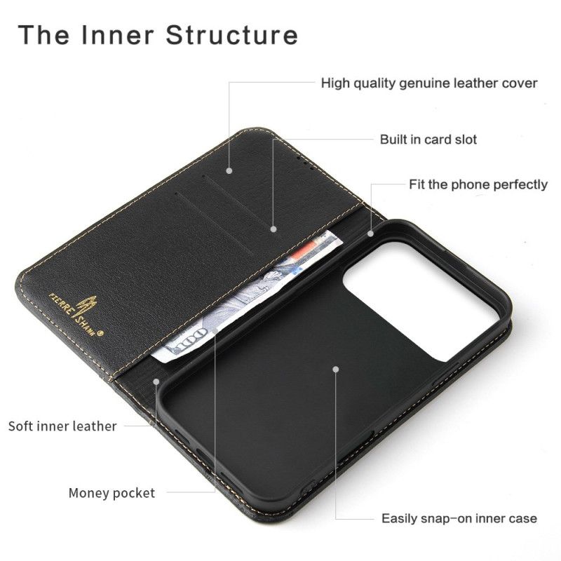 Flip Cover iPhone 17 Pro Premium Læderdesign