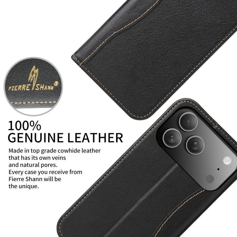 Flip Cover iPhone 17 Pro Premium Læderdesign