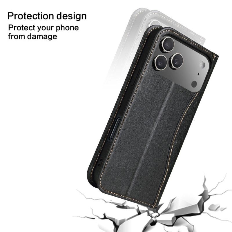 Flip Cover iPhone 17 Pro Premium Læderdesign