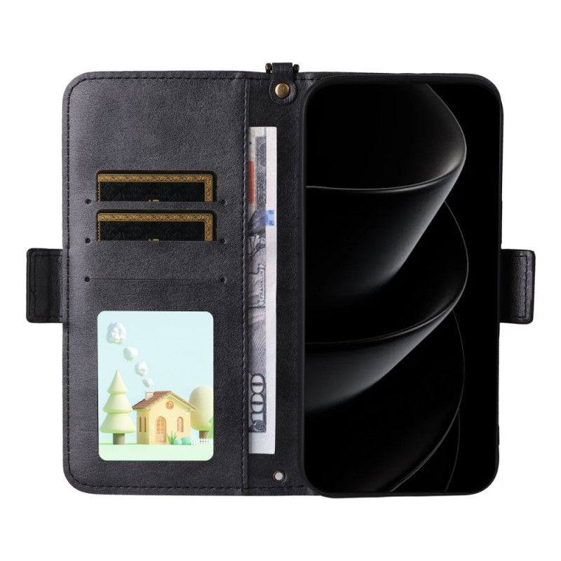 Flip Cover iPhone 17 Pro Retro Pung Med Skulderrem