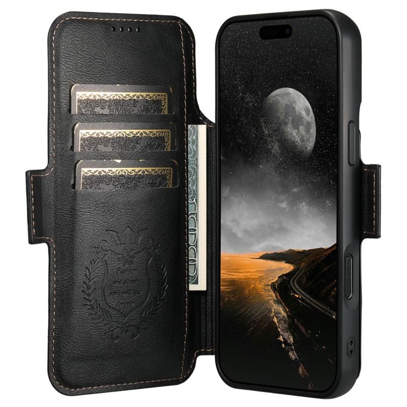 Flip Cover Til iPhone 17 Pro Magsafe Tofarvet Aftageligt Etui