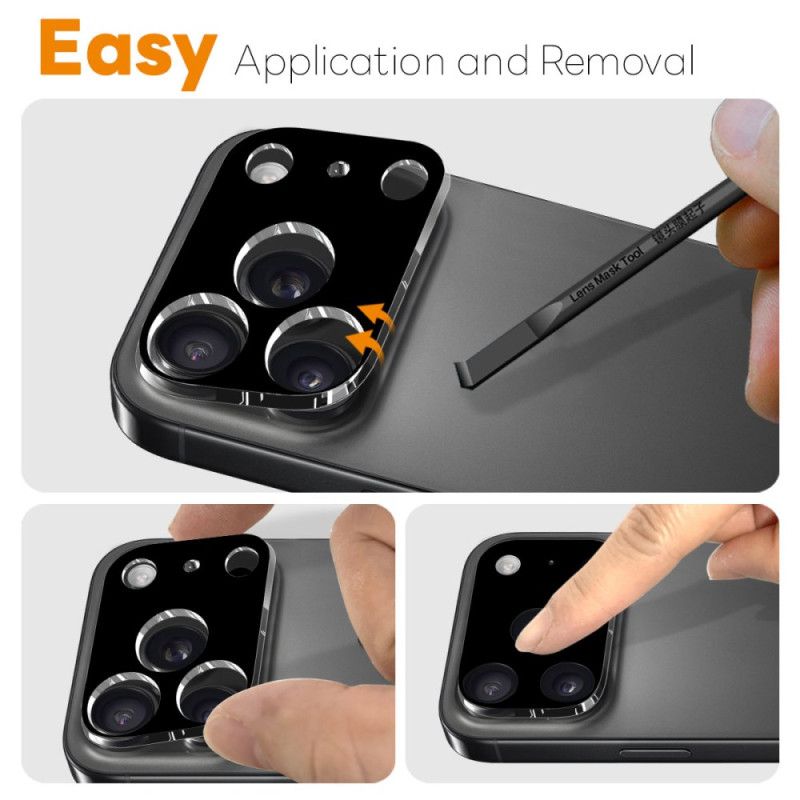 Hærdet Glaslinsebeskytter Til iPhone 17 Pro (sort Version)