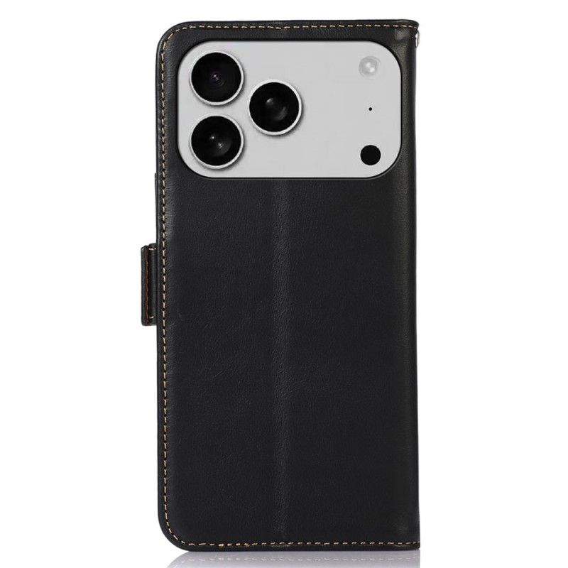 Læder Cover iPhone 17 Pro Abeel Premium-læder Rfid-pung