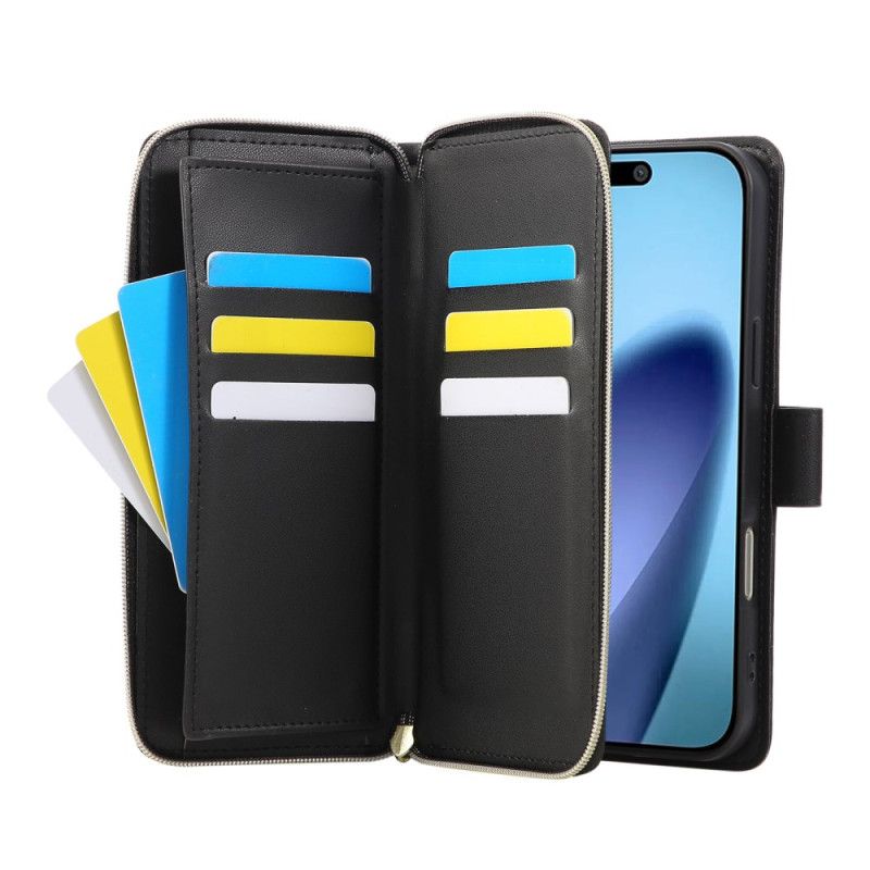 Læder Cover iPhone 17 Pro Monokrom Rem
