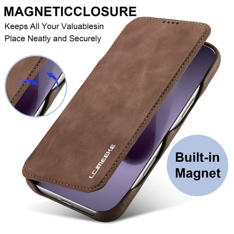 Læder Cover iPhone 17 Pro Telefon Etui Lc.imeeke