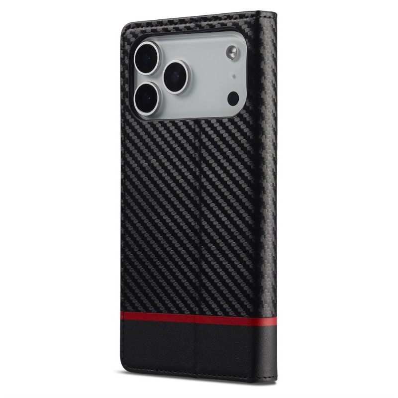 Læder Cover iPhone 17 Pro Telefon Etui Lc.imeeke Kulfiber