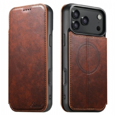 Læder Cover iPhone 17 Pro Telefon Etui Magsafe-kompatibel Lædereffekt