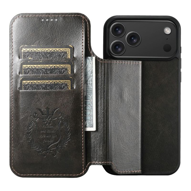 Læder Cover iPhone 17 Pro Telefon Etui Magsafe-kompatibel Lædereffekt