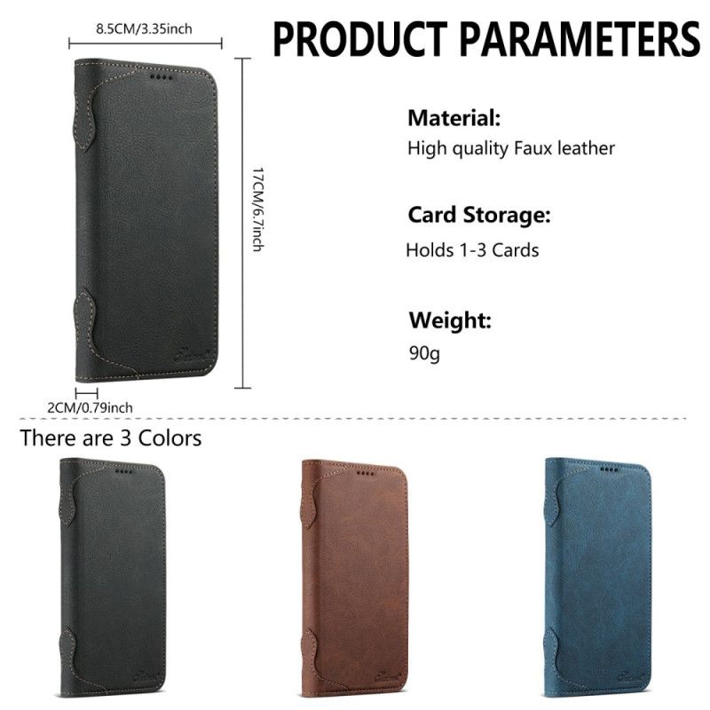 Læder Cover iPhone 17 Pro Telefon Etui Magsafe-kompatibelt Litchi-tekstur