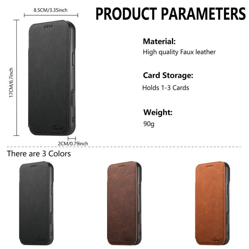 Læder Cover iPhone 17 Pro Telefon Etui Magsafe-kompatibelt Vintagedesign