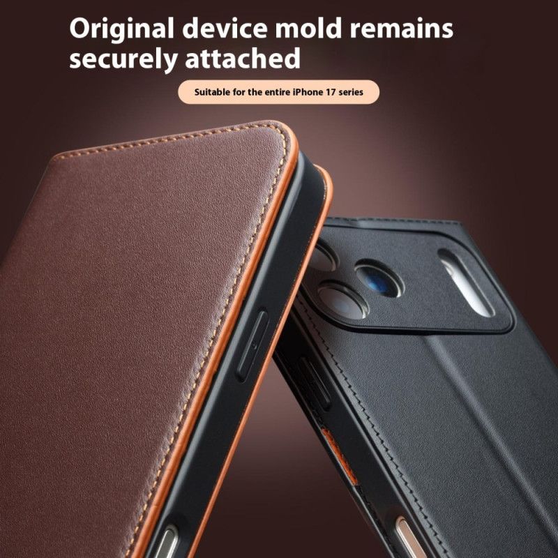 Læder Cover iPhone 17 Pro Telefon Etui Qialino
