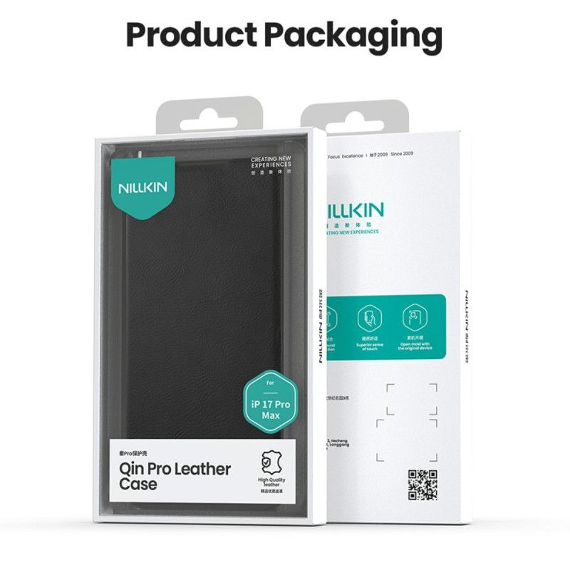 Læder Cover iPhone 17 Pro Telefon Etui Qin Pro-serien Nillkin