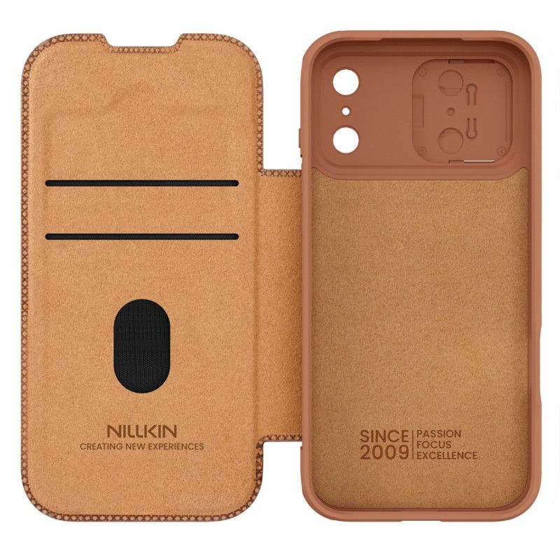 Læder Cover iPhone 17 Pro Telefon Etui Qin Pro-serien Nillkin
