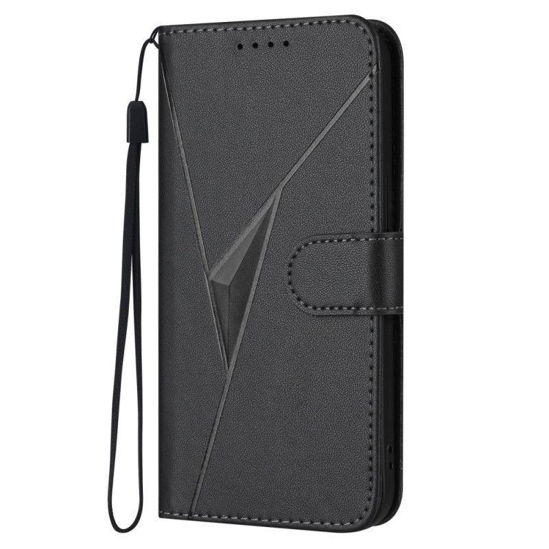 Læder Cover iPhone 17 Pro Telefon Etui Trekantet Præg