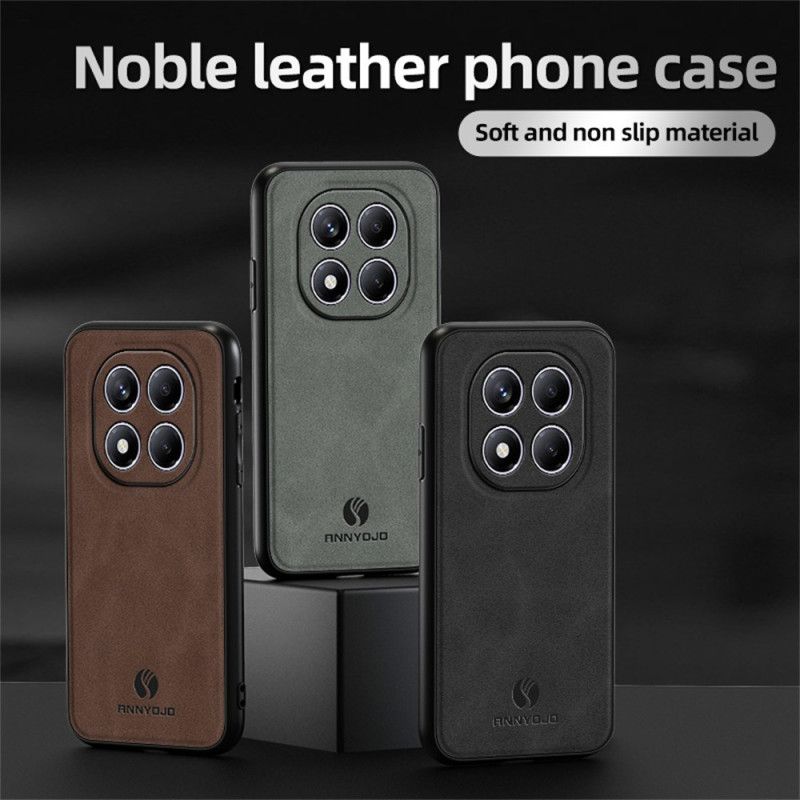 Cover Til Xiaomi Redmi Note 14 Pro 4g Annyojo Lædereffekt