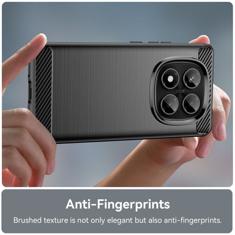 Cover Til Xiaomi Redmi Note 14 Pro 4g Børstet Kulfiber