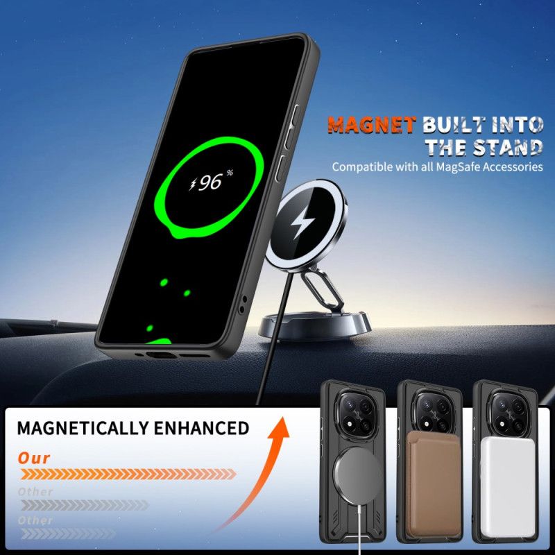 Cover Til Xiaomi Redmi Note 14 Pro 4g Magsafe Kompatibel Med Roterende Stativ
