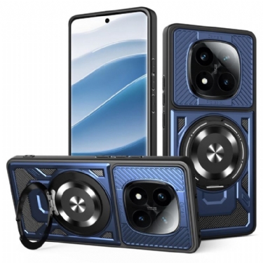 Cover Xiaomi Redmi Note 14 Pro 4g Magnetisk Med Roterende Stativ